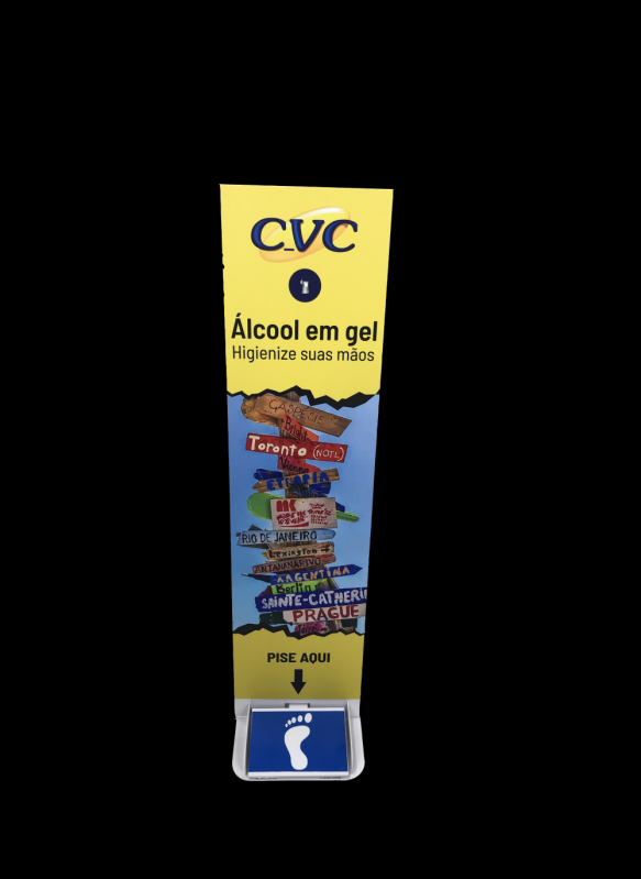 Dispenser de álcool Gel Valor Lauzane Paulista - Dispenser de álcool
